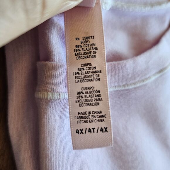 SKIMS Cotton Jersey "Out of Sight, In My Mind" Embroidered T-Shirt Baby Pink 4X - Picture 6 of 6